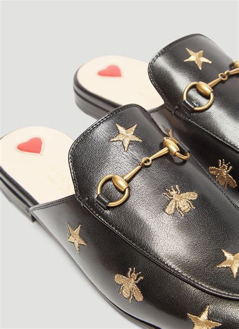 gucci mules with bees|Gucci bee collection.